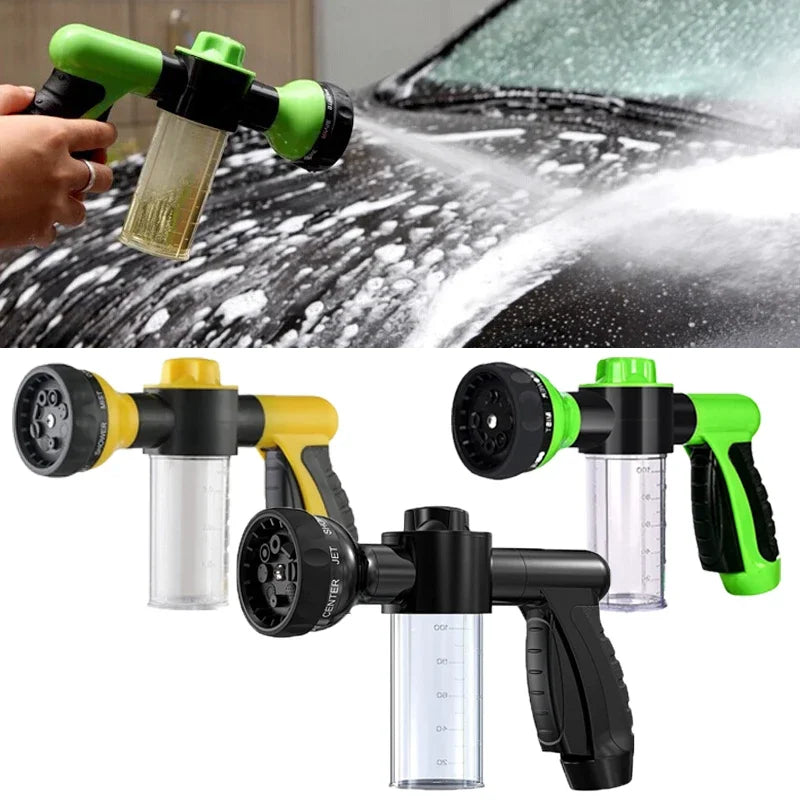 Pressure Hose Nozzle Foam Gun 8 in 1 Jet Spray Gun Soap Dispenser Garden Watering Horse Dog Animal Car Washing Tool Dropshipping